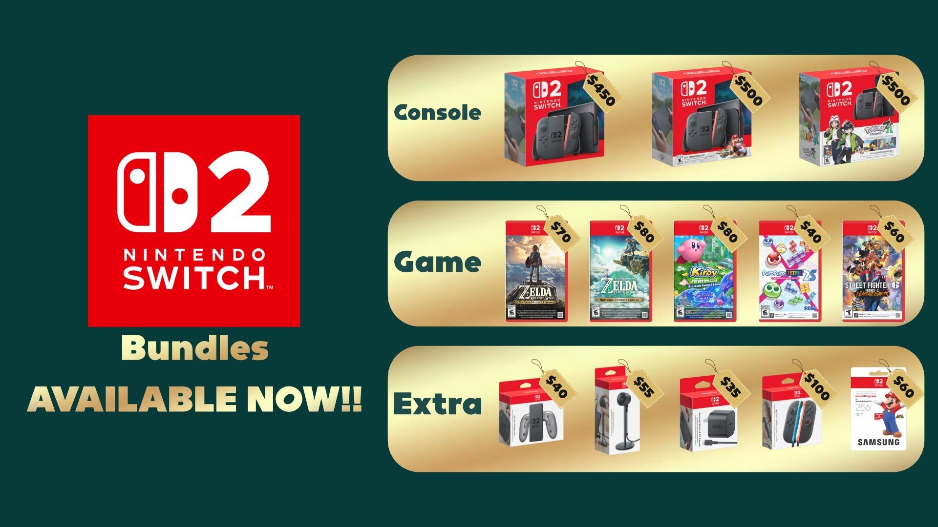 Nintendo Switch 2 Bundles AVAILABLE FOR ORDER! – Fourth Emerald Games